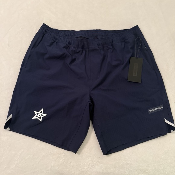 Legends Other - Legends Shorts Mens XXL Navy Blue Luka 9"Lined Gym Running Stretch Workout‎ NWT